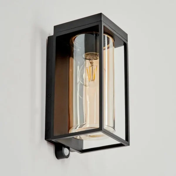 hofstein Applique murale d'extérieur Palanga LED Noir, 1 lumière, Détecteur de mouvement* Lampes Modernes