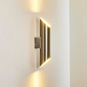 hofstein Applique murale d'extérieur Saulcy LED Acier inoxydable, 2 lumières* Lampes Modernes