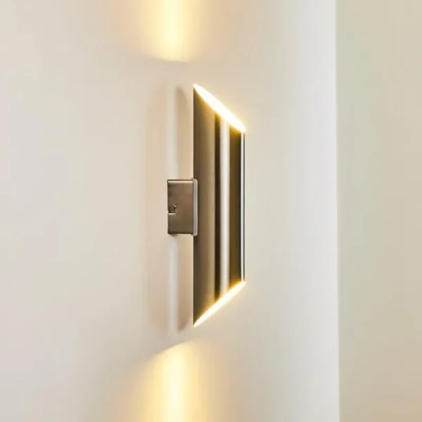 hofstein Applique murale d'extérieur Saulcy LED Acier inoxydable, 2 lumières* Lampes Modernes