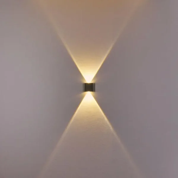 hofstein Applique murale d'extérieur Abaiang LED Gris, 1 lumière* Lampes Modernes