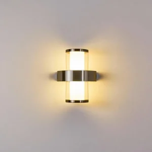 hofstein Applique murale d'extérieur Parawa LED Nickel mat, 2 lumières* Lampes Modernes