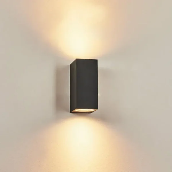hofstein Applique murale d'extérieur Skaabu Noir, Blanc, 2 lumières* Lampes Modernes