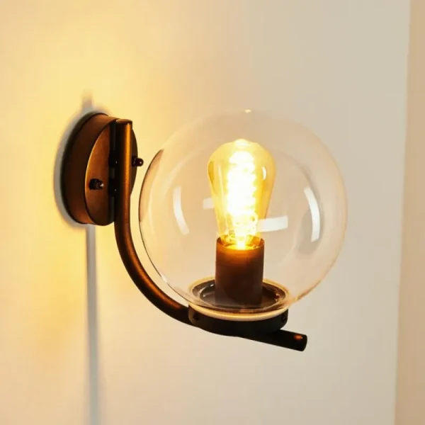 hofstein Applique murale d'extérieur Rombotten Noir, 1 lumière* Lampes Modernes