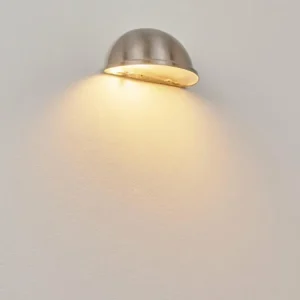 hofstein Applique murale d'extérieur Wundowie Acier inoxydable, Blanc, 1 lumière* Lampes Modernes