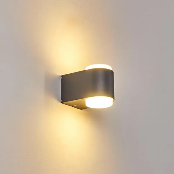 hofstein Applique murale d'extérieur Mapiu LED Anthracite, 2 lumières* Lampes Modernes