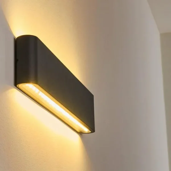 hofstein Applique murale d'extérieur Tinglev Anthracite, 2 lumières* Lampes Modernes
