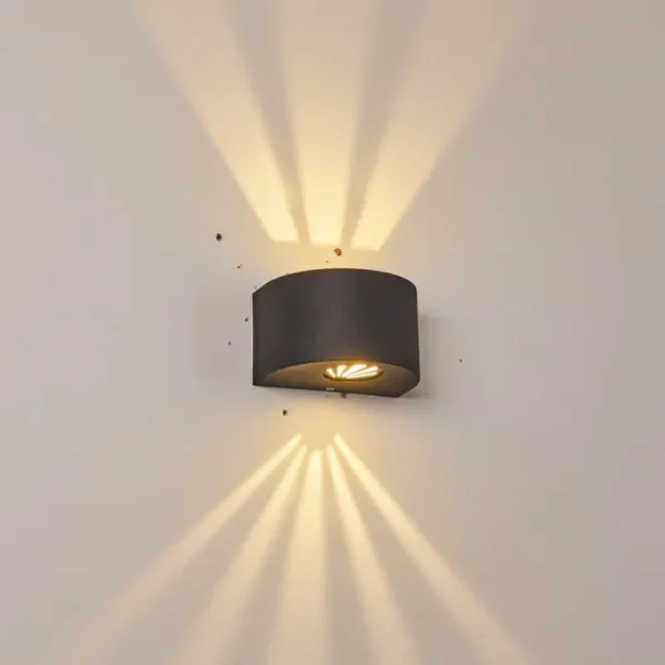 hofstein Applique murale d'extérieur Windhoek LED, 2 lumières* Lampes Modernes