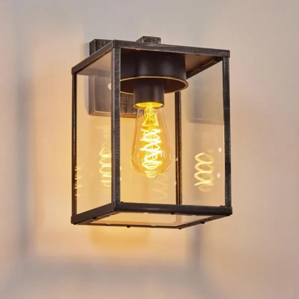 hofstein Applique murale d'extérieur Gramilla Noir, Argenté, 1 lumière* Lampes Modernes