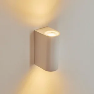 hofstein Applique murale d'extérieur Kingstown Blanc, 2 lumières* Lampes Modernes