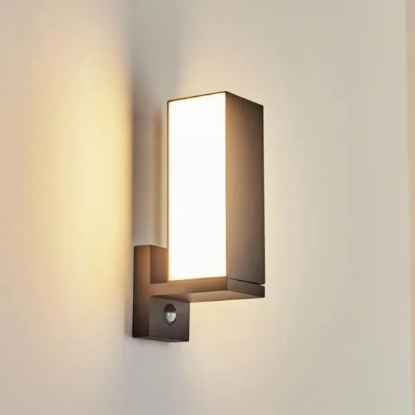 hofstein Applique murale d'extérieur Swanek LED Anthracite, 1 lumière, Détecteur de mouvement* Lampes Modernes