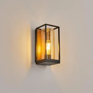 hofstein Applique murale d'extérieur Palanga Brun, Couleur bois, Noir, 1 lumière* Lampes Modernes