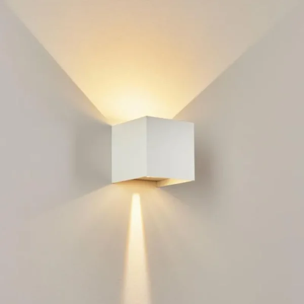 hofstein Applique murale d'extérieur Tamarin LED Blanc, 2 lumières* Lampes Modernes