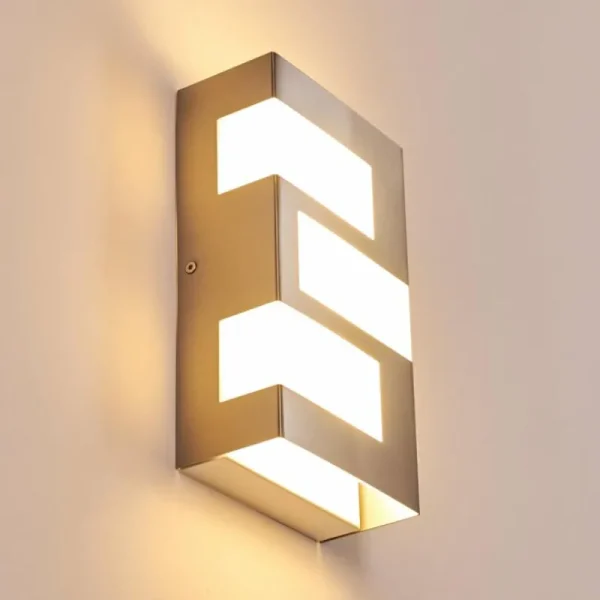 hofstein Applique murale d'extérieur Lannion LED Acier inoxydable, 3 lumières* Lampes Modernes