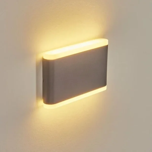 hofstein Applique murale d'extérieur Grude LED Anthracite, 2 lumières* Lampes Modernes