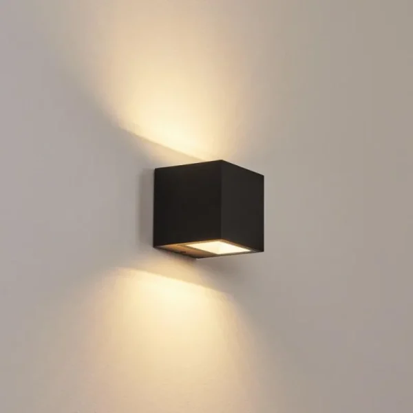 hofstein Applique murale d'extérieur Spidern LED Noir, 1 lumière* Lampes Modernes