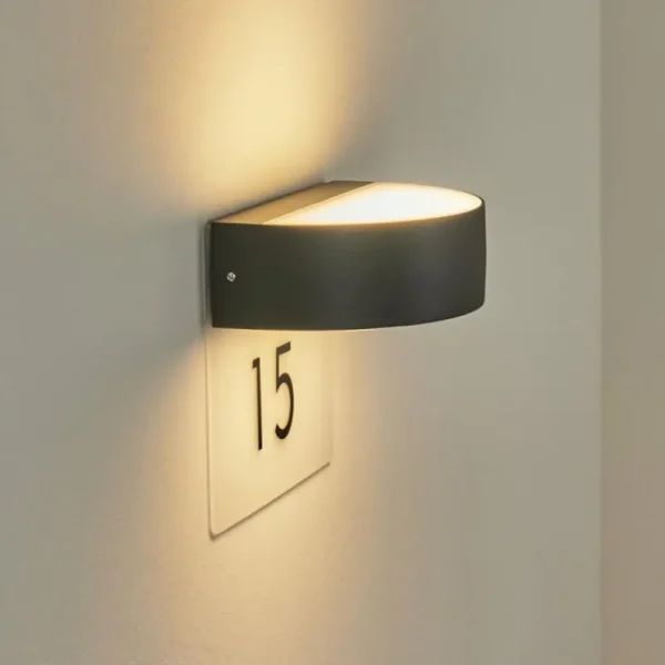 hofstein Applique murale d'extérieur Fletcher LED Anthracite, 2 lumières* Lampes Modernes