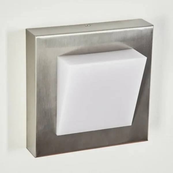 hofstein Applique murale d'extérieur Stearns LED Nickel mat, 1 lumière* Lampes Modernes
