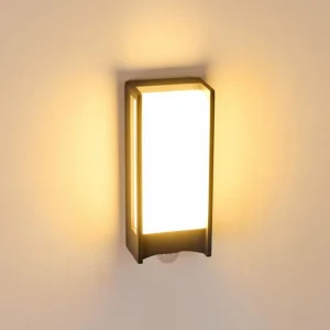 hofstein Applique murale d'extérieur Skove LED Anthracite, 1 lumière, Détecteur de mouvement* Lampes Modernes