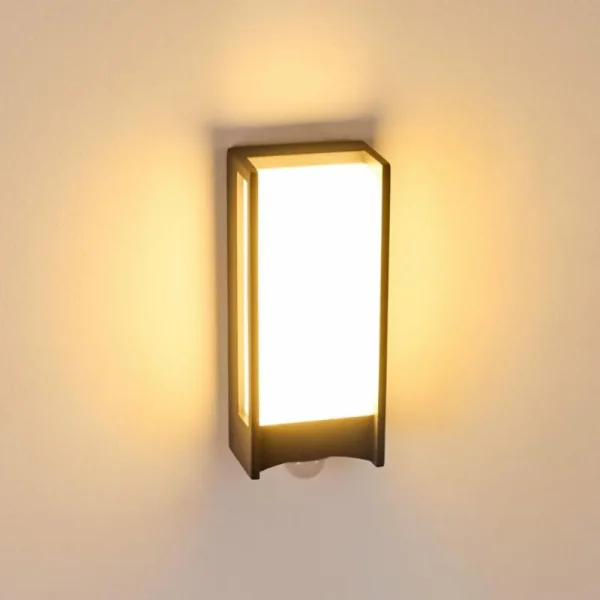 hofstein Applique murale d'extérieur Skove LED Anthracite, 1 lumière, Détecteur de mouvement* Lampes Modernes