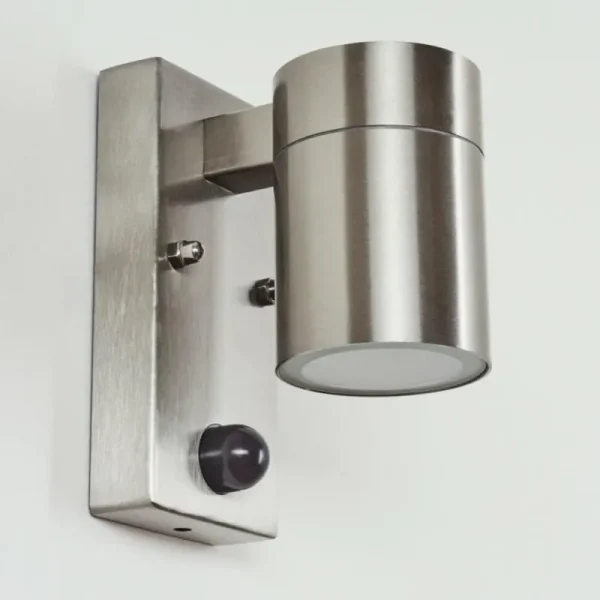 hofstein Applique murale d'extérieur Bessiebelle Acier inoxydable, 1 lumière, Détecteur de mouvement* Lampes Modernes