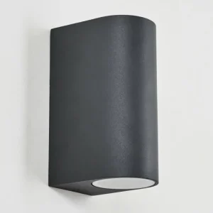 hofstein Applique murale d'extérieur Skaabu Noir, Blanc, 2 lumières* Lampes Modernes