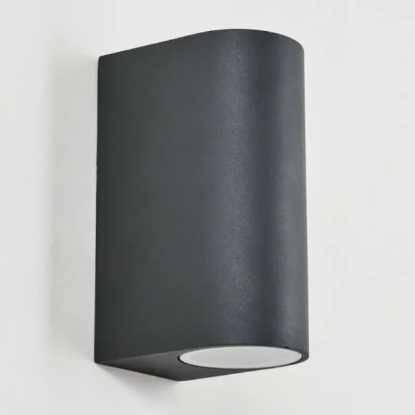 hofstein Applique murale d'extérieur Skaabu Noir, Blanc, 2 lumières* Lampes Modernes