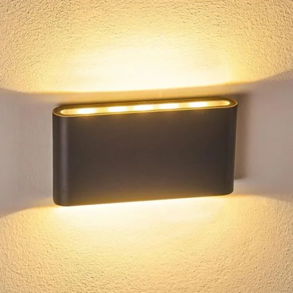 hofstein Applique murale d'extérieur Tinglev LED Anthracite, 2 lumières* Lampes Modernes