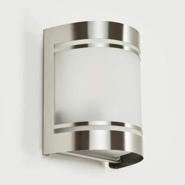 hofstein Applique murale d'extérieur Visnum Nickel mat, Blanc, 1 lumière* Lampes Modernes