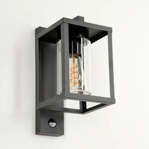 hofstein Applique murale d'extérieur Parkkola Anthracite, 1 lumière, Détecteur de mouvement* Lampes Modernes