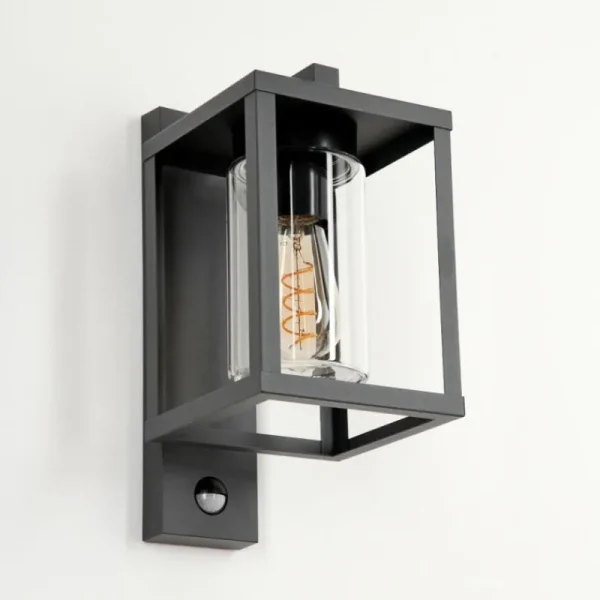hofstein Applique murale d'extérieur Parkkola Anthracite, 1 lumière, Détecteur de mouvement* Lampes Modernes