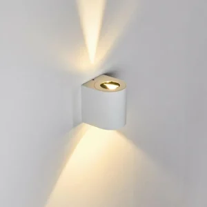 hofstein Applique murale d'extérieur Mora LED Blanc, 2 lumières* Lampes Modernes