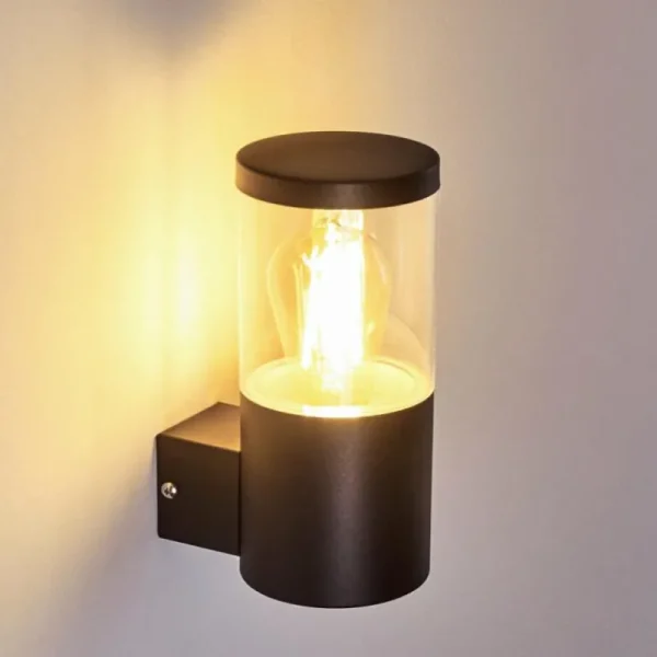 hofstein Applique murale d'extérieur Bodio Noir, 1 lumière* Lampes Modernes