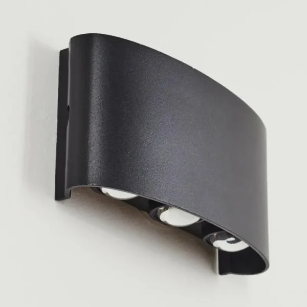 hofstein Applique murale d'extérieur Glencoe LED Noir, 6 lumières* Lampes Modernes