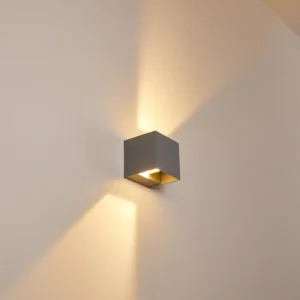hofstein Applique murale d'extérieur Fauderup LED Gris, 2 lumières* Lampes Modernes