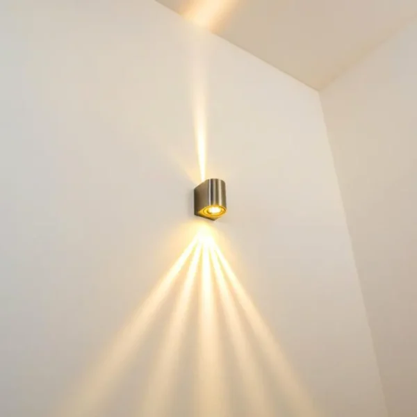 hofstein Applique murale d'extérieur Mora LED Acier inoxydable, 2 lumières* Lampes Modernes