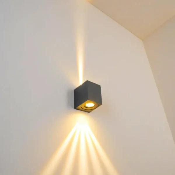 hofstein Applique murale d'extérieur Orsa LED Gris, 2 lumières* Lampes Modernes