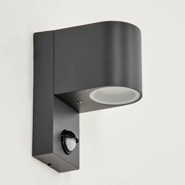 hofstein Applique murale d'extérieur Kingstown Anthracite, Transparent, 1 lumière, Détecteur de mouvement* Lampes Modernes