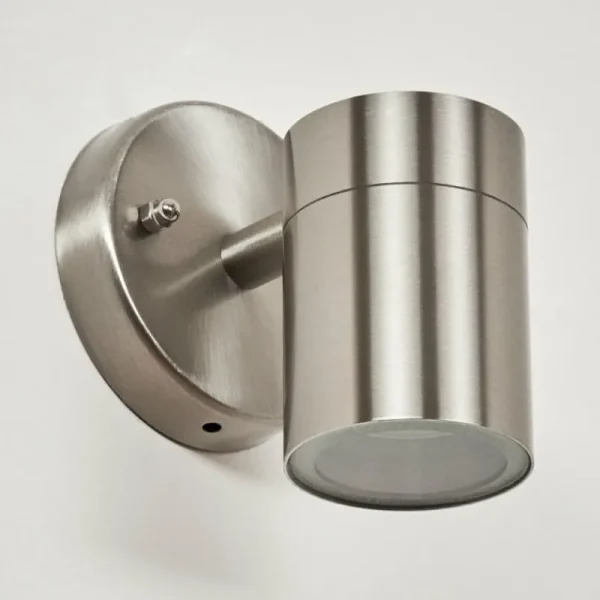 hofstein Applique murale d'extérieur Bessiebelle Acier inoxydable, Blanc, 1 lumière* Lampes Modernes