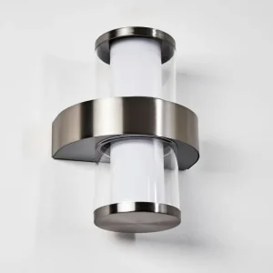 hofstein Applique murale d'extérieur Parawa LED Nickel mat, 2 lumières* Lampes Modernes