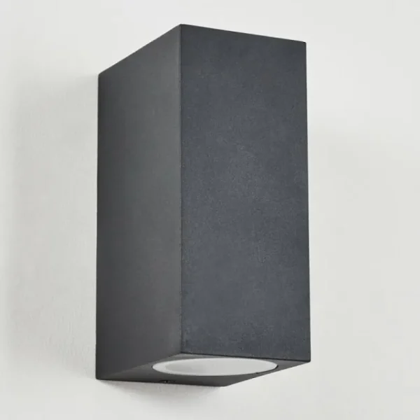 hofstein Applique murale d'extérieur Skaabu Noir, Blanc, 2 lumières* Lampes Modernes