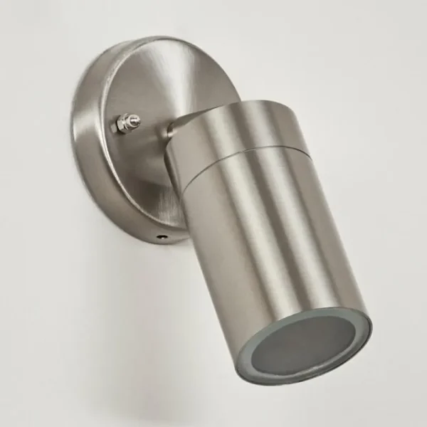 hofstein Applique murale d'extérieur Bessiebelle Acier inoxydable, Blanc, 1 lumière* Lampes Modernes
