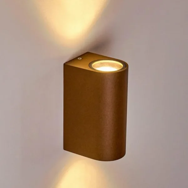 hofstein Applique murale d'extérieur Norrelogum Rouille, 2 lumières* Lampes Modernes