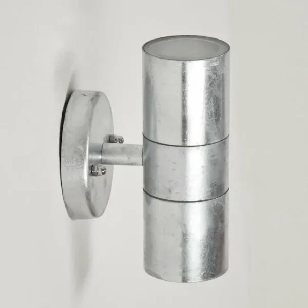 hofstein Applique murale d'extérieur Bessiebelle Zingué, Blanc, 2 lumières* Lampes Modernes