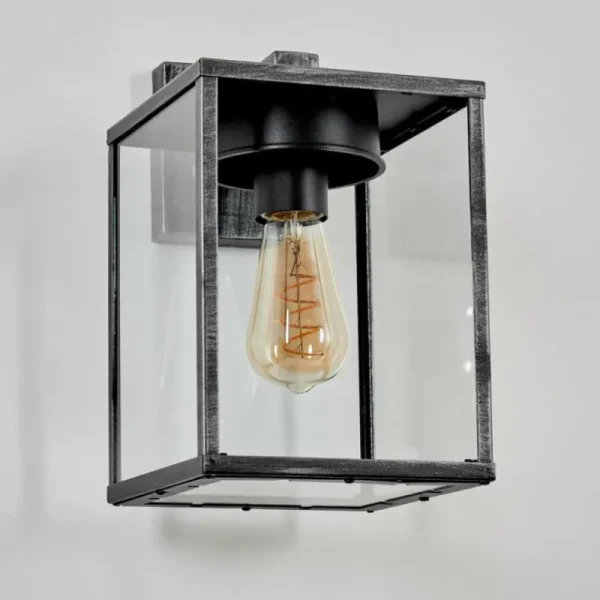 hofstein Applique murale d'extérieur Gramilla Noir, Argenté, 1 lumière* Lampes Modernes