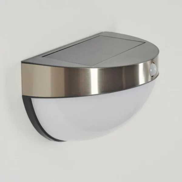 hofstein Applique murale d'extérieur Pori LED Chrome, 1 lumière, Détecteur de mouvement* Lampes Modernes