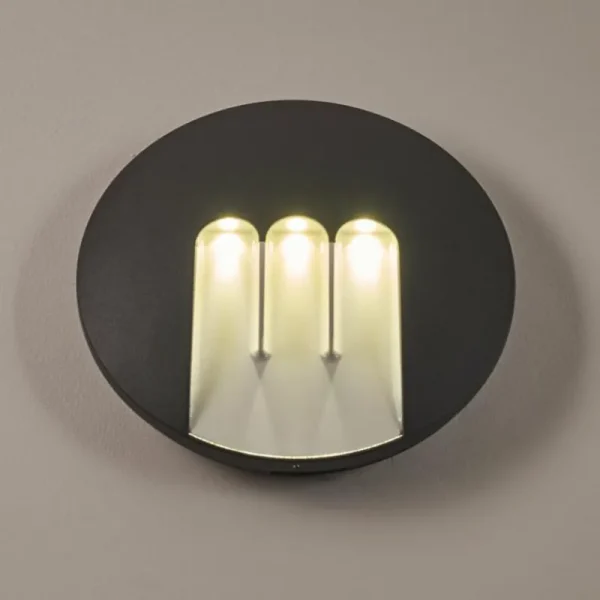 hofstein Applique murale d'extérieur Silvso LED Anthracite, 3 lumières* Lampes Modernes