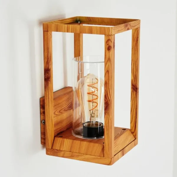 hofstein Applique murale d'extérieur Leset Brun, Couleur bois, 1 lumière* Lampes Modernes