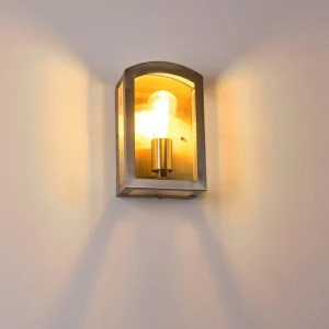 hofstein Applique murale d'extérieur Chipola Acier inoxydable, 1 lumière* Lampes Modernes