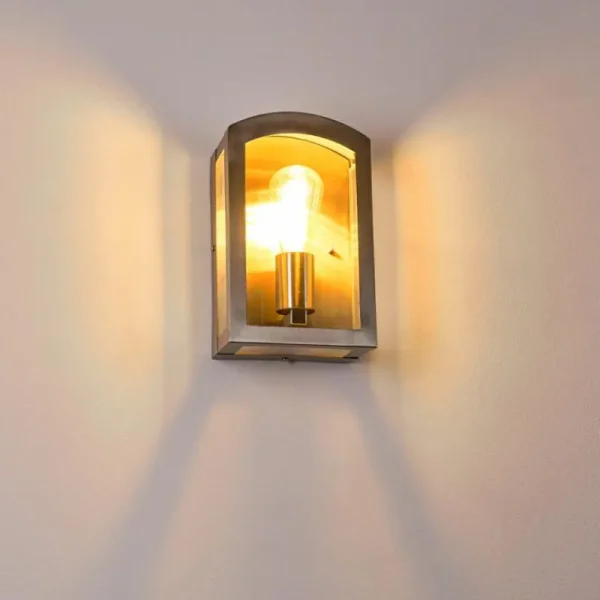 hofstein Applique murale d'extérieur Chipola Acier inoxydable, 1 lumière* Lampes Modernes