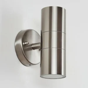 hofstein Applique murale d'extérieur Bessiebelle Acier inoxydable, 2 lumières* Lampes Modernes